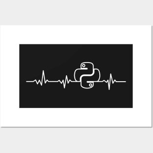 Python heart beat Posters and Art